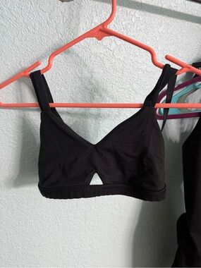 lululemon athletica Black Soft Bralette with Front Cutout